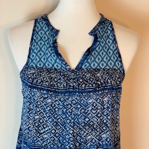 Blue peasant style cute tunic top - Picture 6 of 6